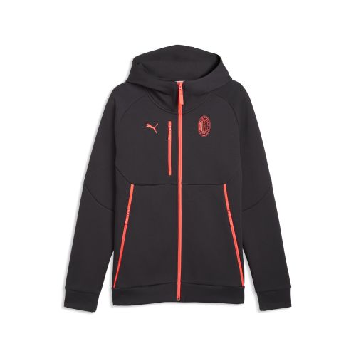 Felpa con zip integrale e cappuccio AC Milan TECH da uomo, Accessori, Grigio, S - PUMA - Modalova