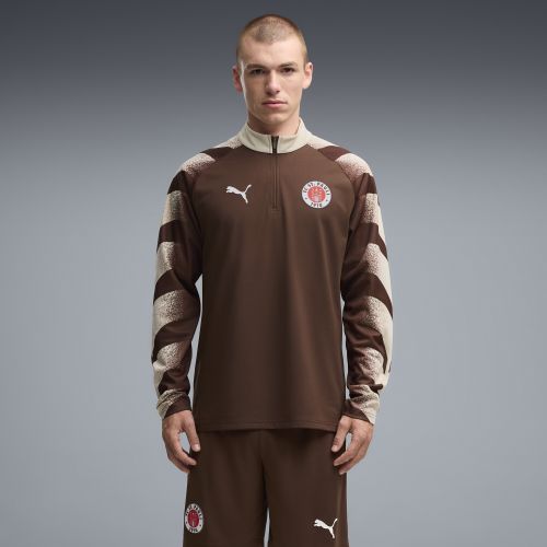 Top da riscaldamento con zip FC St. Pauli da uomo, Accessori, Marrone, S - PUMA - Modalova