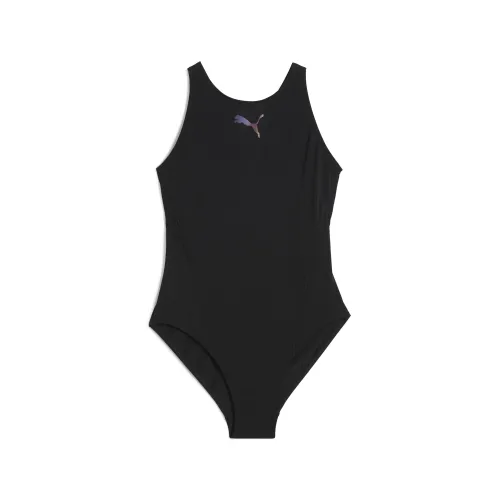 Traje de baño con espalda de nadadora para mujer, Ropa, Negro, L - PUMA - Modalova
