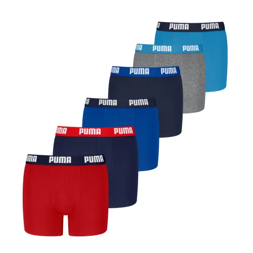 Boxer per ragazzi (confezione da 6), Abbigliamento, Rosso, 8 - PUMA - Modalova