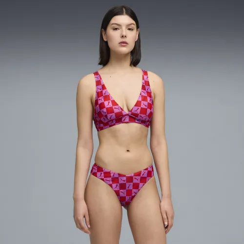 Swim Printed Bikini Top Women in | Size Large - PUMA - Modalova