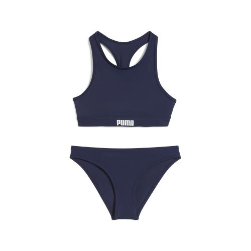Bikini con espalda cruzada para niña, Ropa, Azul, 6 Y - PUMA - Modalova