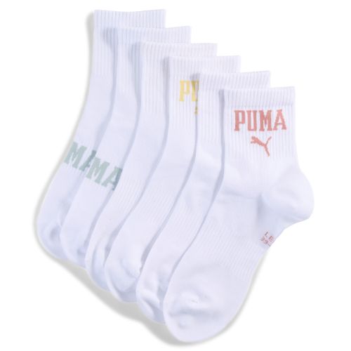 Calcetines cortos de caña media con logo unisex (pack de 3), Ropa, Blanco, 35-38 - PUMA - Modalova