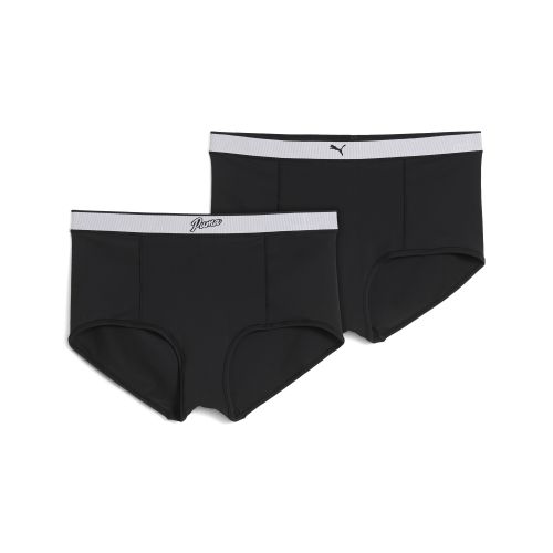 Braguitas hipster de cintura alta para mujer (pack de 2), Ropa, Negro, L - PUMA - Modalova