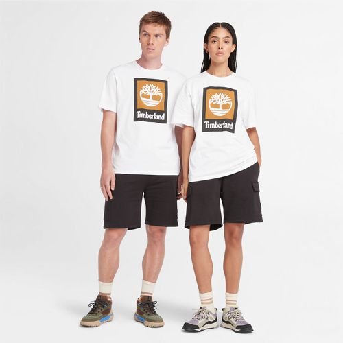 All Gender Logo Stack T-shirt In /schwarz Unisex, Größe L - Timberland - Modalova