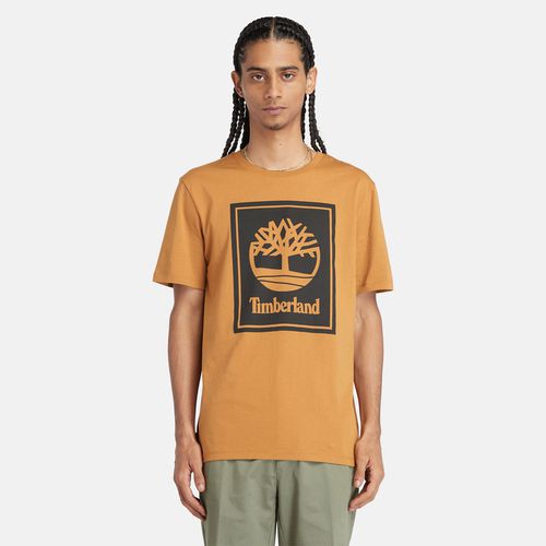 T-shirt Block Logo Da Uomo In Scuro - Timberland - Modalova