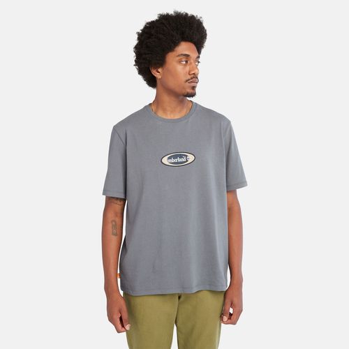 T-shirt Pesante Con Logo Ovale Da Uomo In Scuro Scuro - Timberland - Modalova