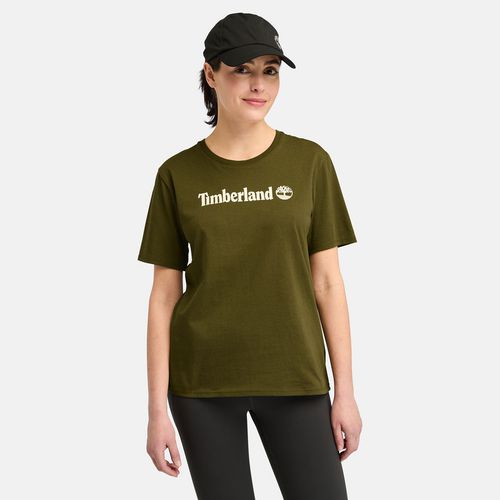 Northwood Kurzarm-t-shirt Für Damen In Dunkel Olivgrün , Größe L - Timberland - Modalova
