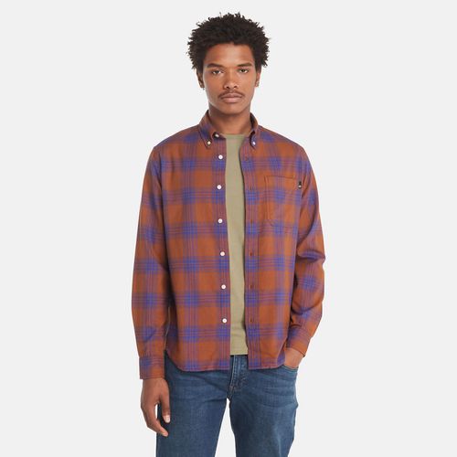 Camicia Con Motivo Tartan Da Uomo In Color Terracotta - Timberland - Modalova