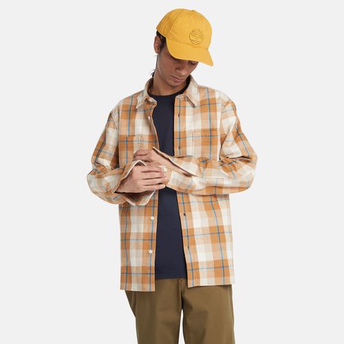 Camicia In Flanella Windham Da Uomo In Arancione/beige - Timberland - Modalova