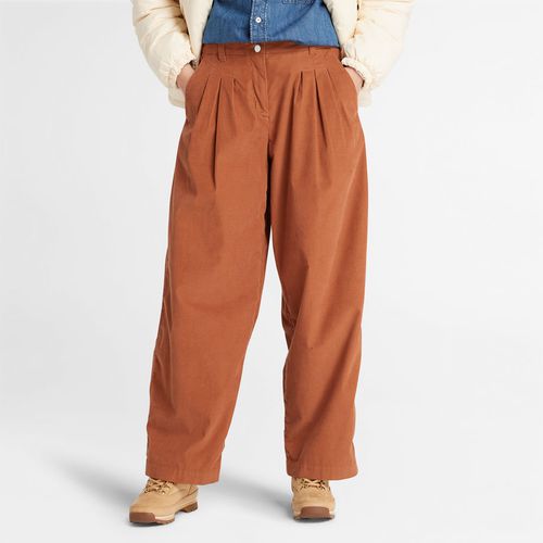 Pantaloni In Velluto A Coste Sottili Da Donna In Color Terracotta - Timberland - Modalova