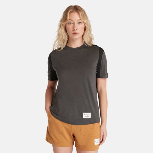 T-shirt X Icebreaker Merino Zoneknit Da Donna In Colore Scuro Scuro - Timberland - Modalova