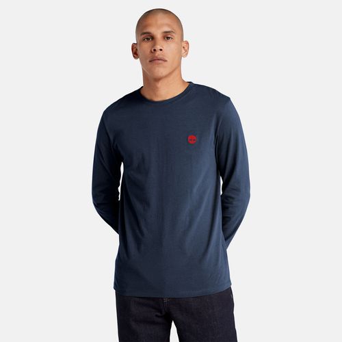 Dunstan River Rundhals-langarm-t-shirt Für Herren In Navyblau Navyblau, Größe XL - Timberland - Modalova