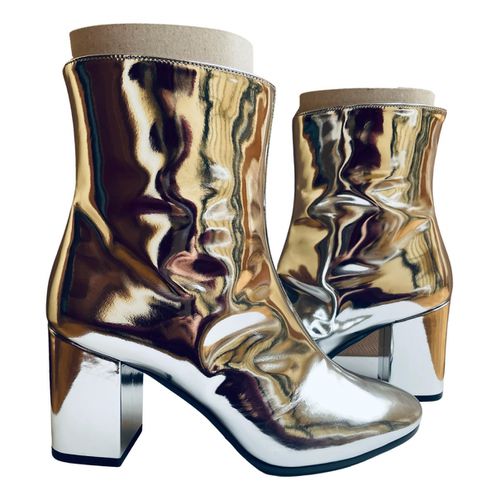 Round leather ankle boots - Balenciaga - Modalova