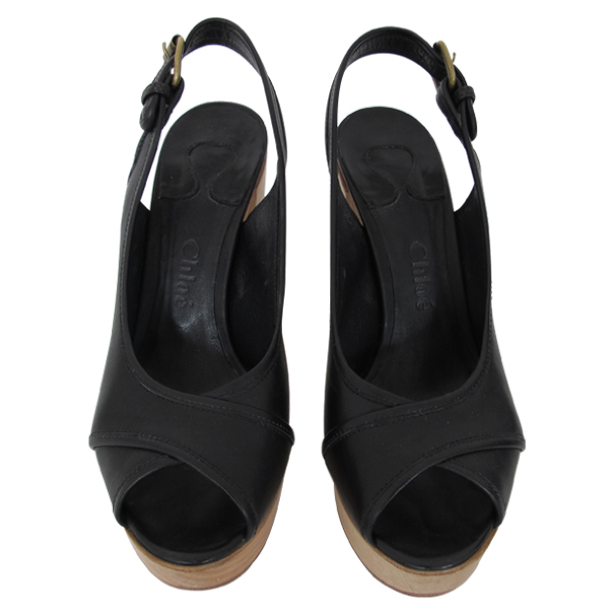 Chlo Black Leather Sandals - Chlo - Modalova