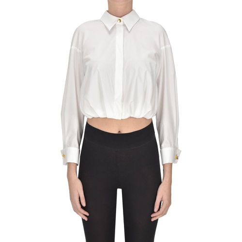 Camicia cropped in cotone - Elisabetta Franchi - Modalova