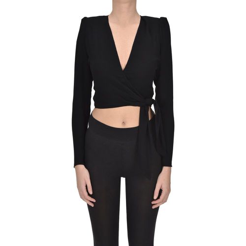 Blusa cropped a portafoglio - Elisabetta Franchi - Modalova