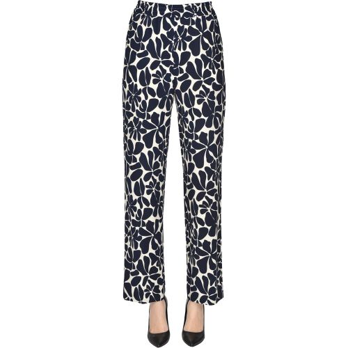 Pantaloni in jersey floreale - Via Masini 80 - Modalova