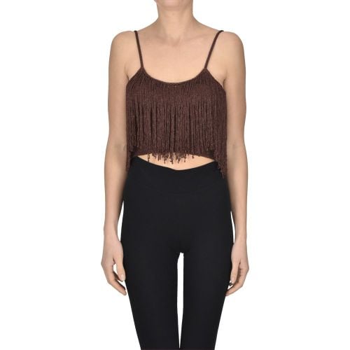 Top cropped con frange - Simona Corsellini - Modalova