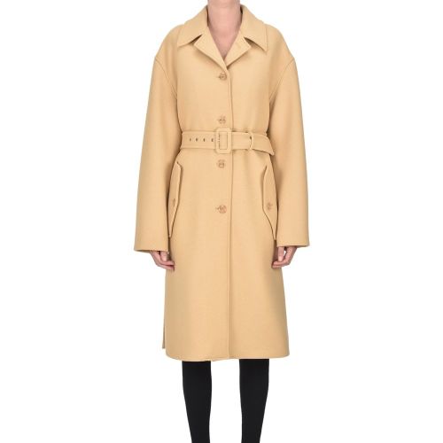 Cappotto con cintura - Moschino Jeans - Modalova