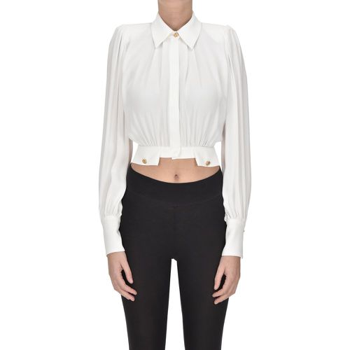 Camicia cropped in crepè - Elisabetta Franchi - Modalova