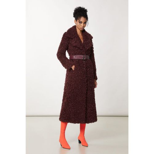 Cappotto lungo fluffy con cintura - PATRIZIA PEPE - Modalova