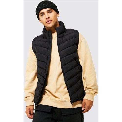 Chaleco Acolchado Reciclado Con Cuello Alto - boohoo - Modalova