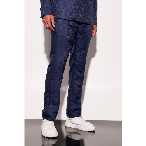 Pantalón De Traje Tall Ajustado Con Estampado Jacquard De Cachemira - boohoo - Modalova