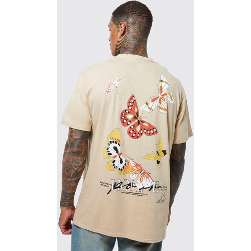 Oversized Pour Homme Butterfly Graphic T-Shirt - boohoo - Modalova