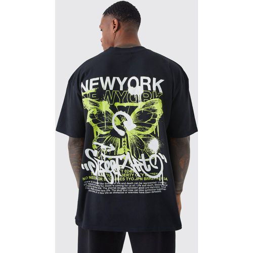 Camiseta Oversize Con Estampado Gráfico De New York - boohoo - Modalova