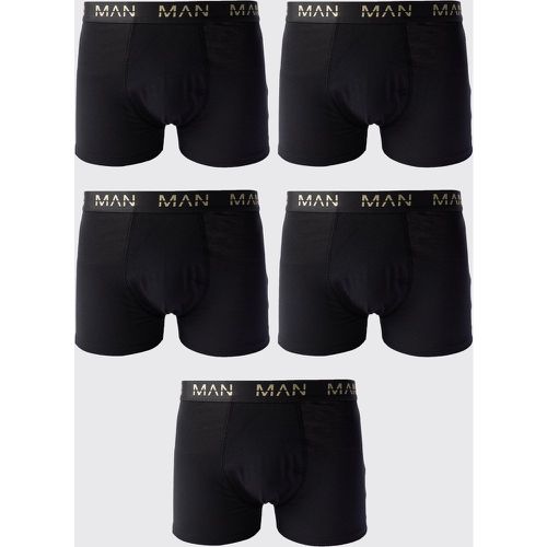 Pack Gold Man Dash Boxers In Black - boohoo - Modalova