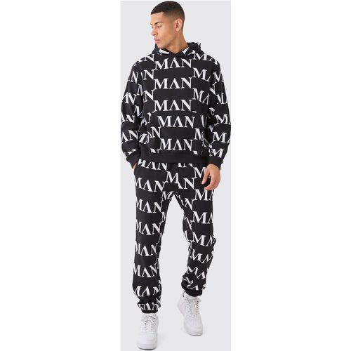 Man Roman All Over Print Hooded Tracksuit - boohoo - Modalova