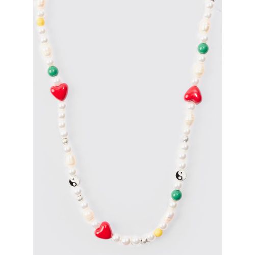 Bead And Pearl Necklace, Multi - boohoo - Modalova