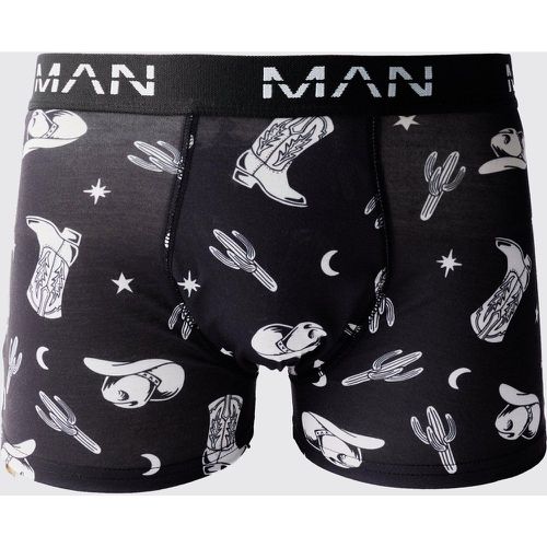 Boxer Man con stampa Western, Multi - boohoo - Modalova