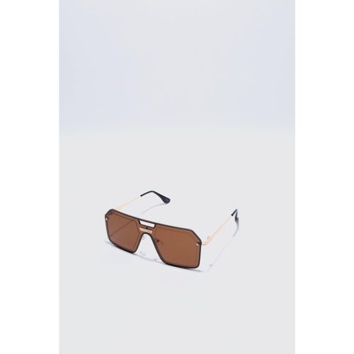 Metal Aviator Detail Sunglasses - boohoo - Modalova