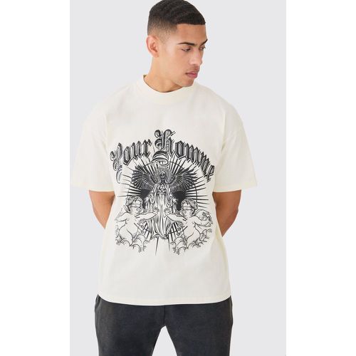 Camiseta Oversize Con Estampado Gráfico Pour Homme - boohoo - Modalova