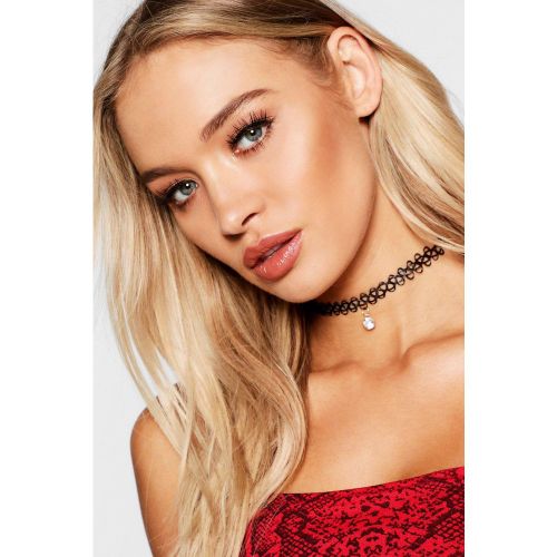 Gargantilla De Tatuaje Con Detalle De Incrustación - boohoo - Modalova