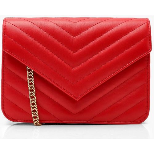Borsa a tracolla trapuntata, Rosso - boohoo - Modalova