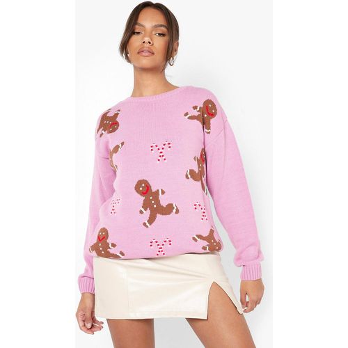 Maglione natalizio con omino di pan di zenzero - boohoo - Modalova