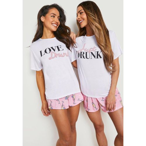 Pijama Corto Con Estampado De Just Drunk - boohoo - Modalova