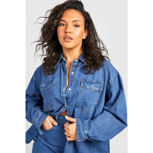 Camicia in denim Plus Size oversize - boohoo - Modalova