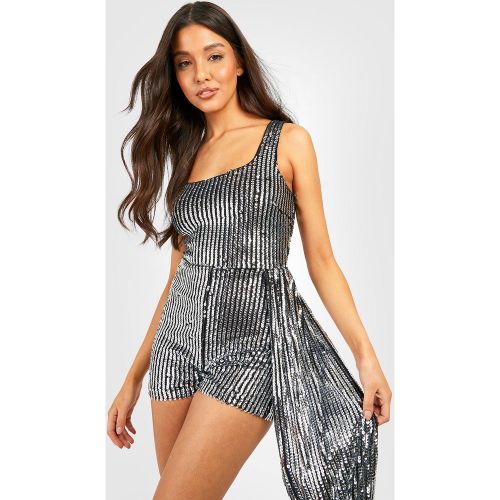 Mono Corto Drapeado De Tirantes - boohoo - Modalova