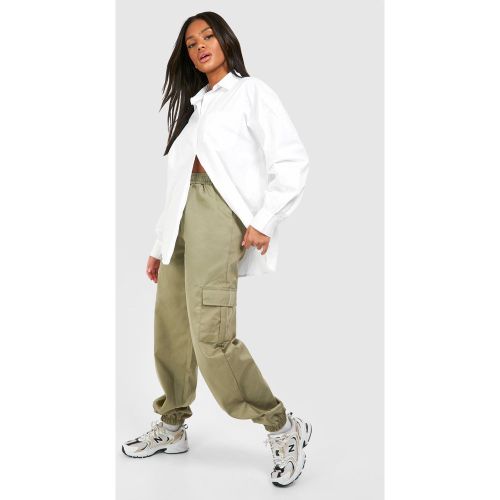 Pantaloni tuta a vita alta con tasche Cargo - boohoo - Modalova