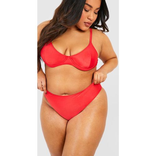 Plus Essentials Thong High Waist Bikini Brief - boohoo - Modalova