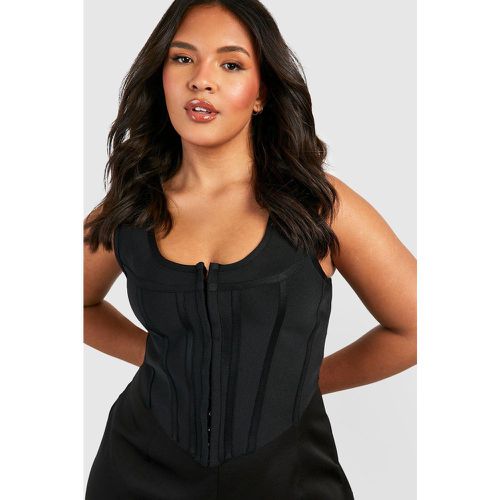 Top Plus Estilo Corsé De Gasa Con Corchetes - boohoo - Modalova