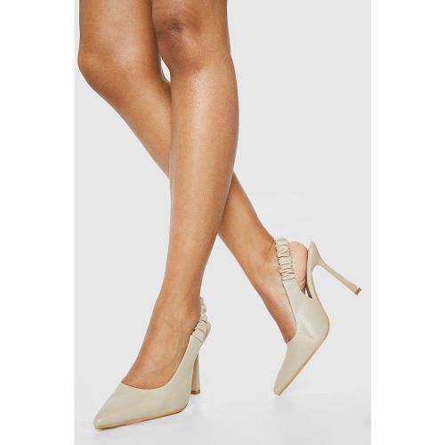 Scarpe décolleté a calzata ampia con ruches, fascette sul retro e fascette - boohoo - Modalova