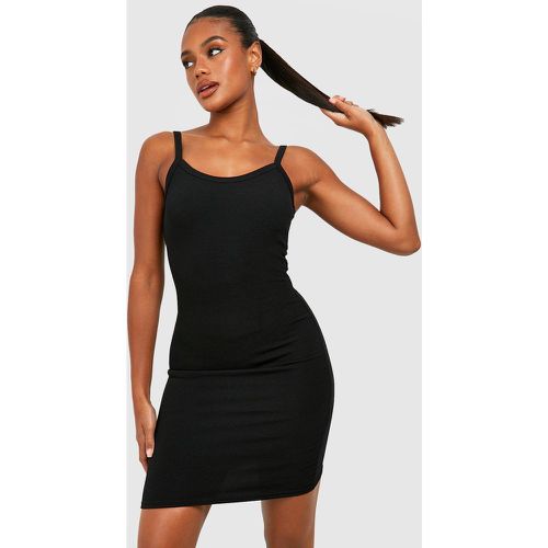 Vestido Mini De Canalé Con Tirantes - boohoo - Modalova