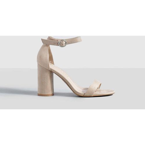 Tacones Minimalistas De 2 Partes Con Tacón Redondo - boohoo - Modalova