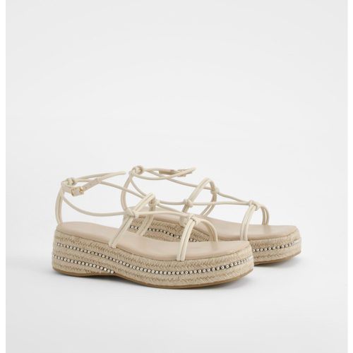 Sandalias Con Plataforma Y Nudo - boohoo - Modalova