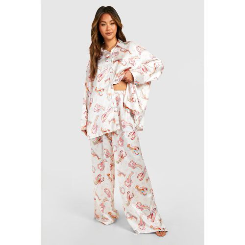 Lobster Print Oversized Pyjama Set - boohoo - Modalova